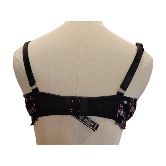 NWOT Victoria Secret Low Cut Demi Unlined Floral Bra 38D - Picture 3 of 3